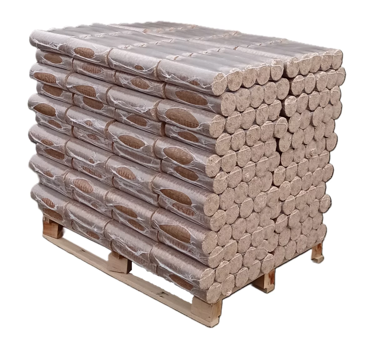 Briquetas de madera dura de haya, redondas – 960 kg