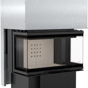 Kratki NBC 680/280 – Insert de cheminée 7 kW avec porte coulissante (guillotine) et vitrage trois faces