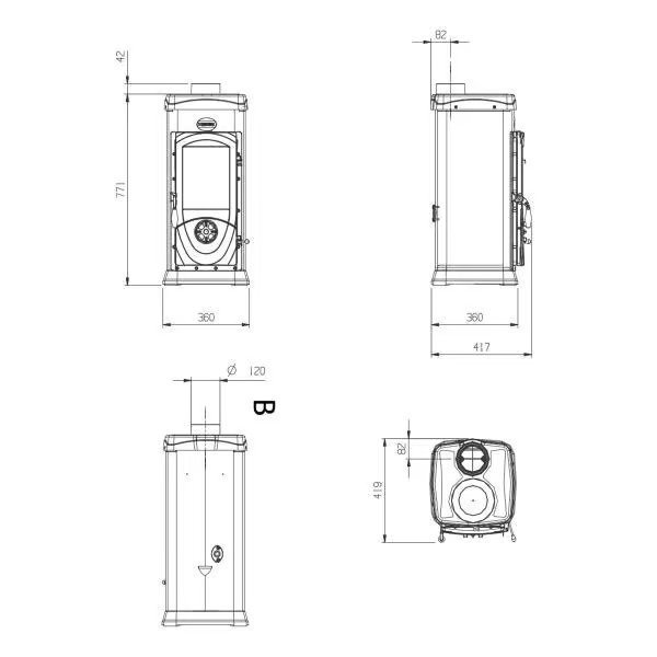 La Nordica Super Junior 5 kW Poêle à bois – Compact et efficace – Image 3