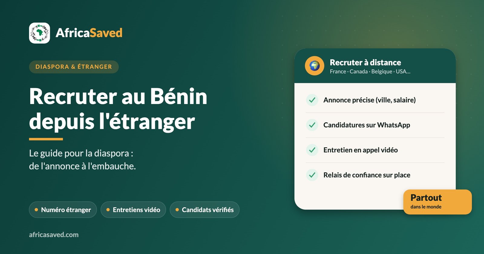 Recruter au Bénin depuis l&rsquo;étranger : le guide pour la diaspora